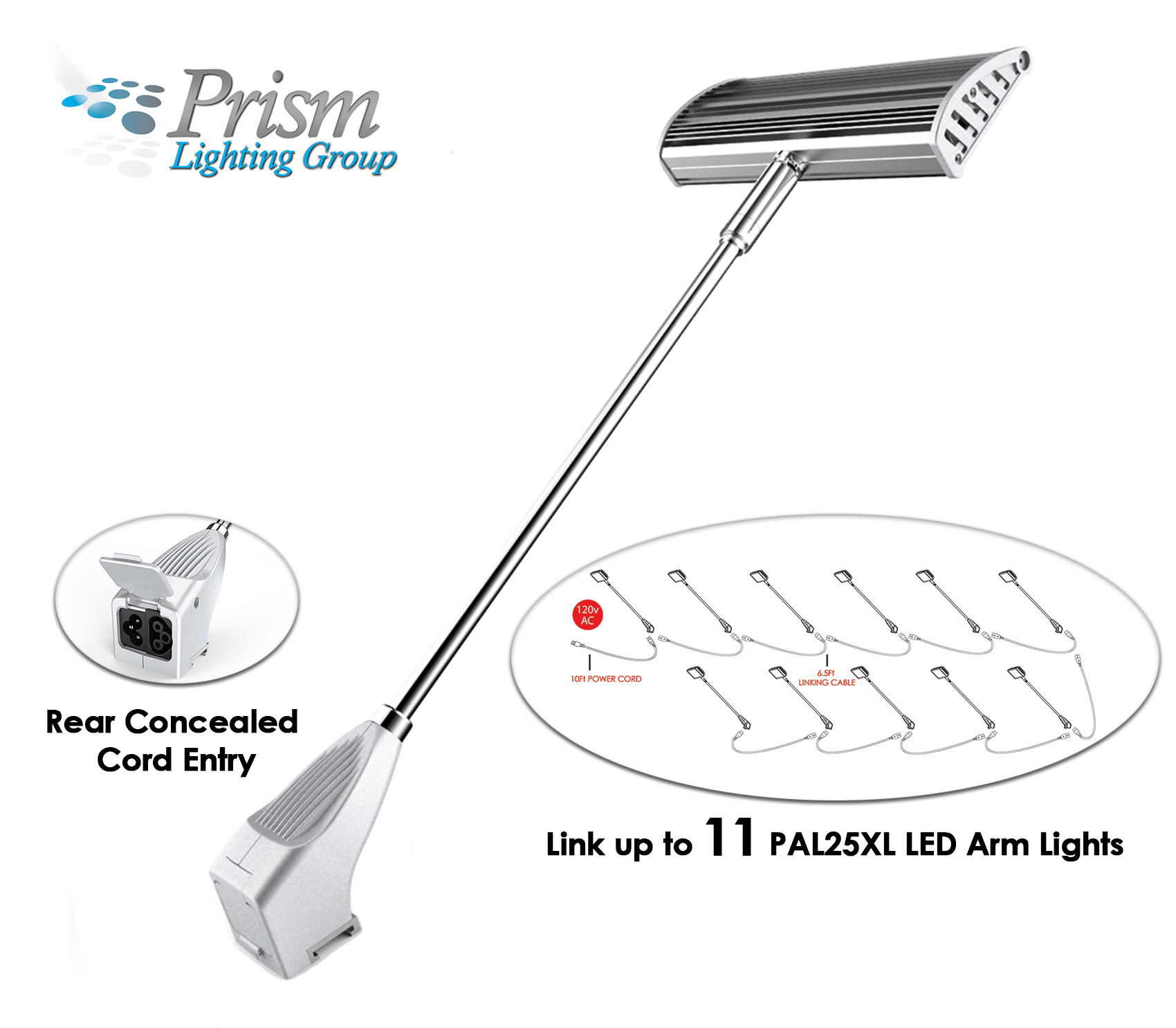 SHOW12 Battery Power LED Arm Light - Prism Lighting Group
